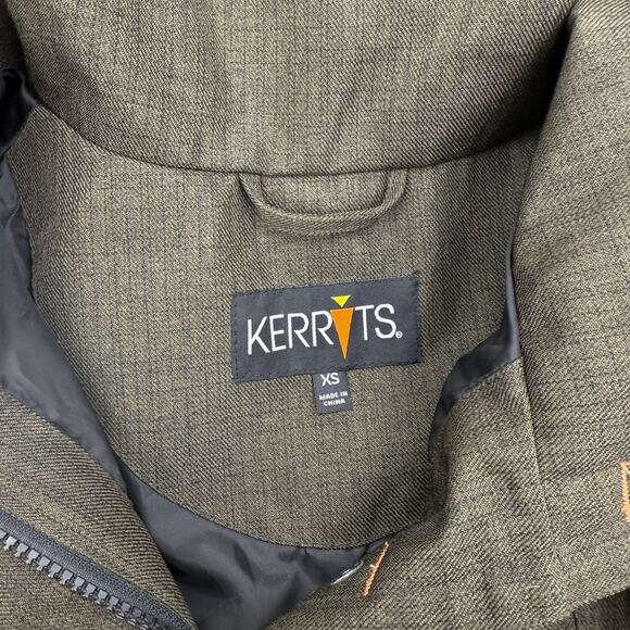 KERRITS Womens Riding Barn Jacket Size XS Hood Vent Full Zip Brown Equestrian - Picture 2 of 13